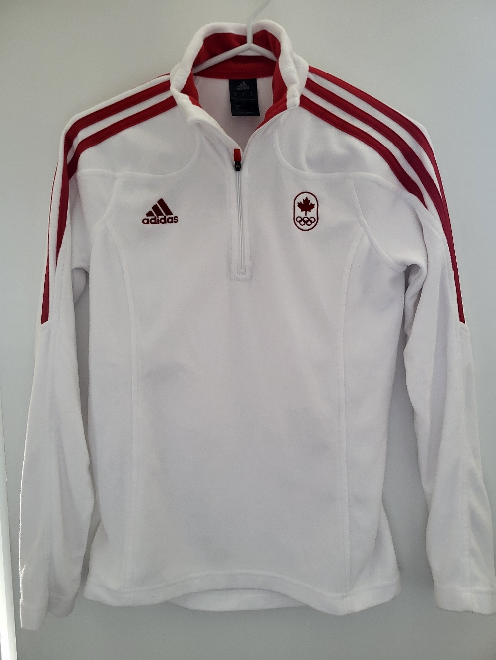 Adidas Team Canada Olympics Climawarm 1/4 Zip Fleece Womens Size Small